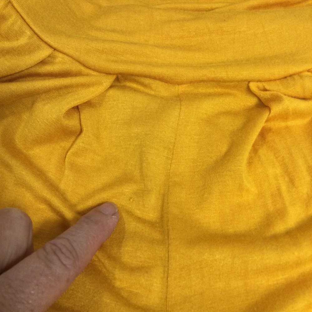 Heart Hips Womens Strapless Mustard Yellow Gathered Jumpsuit Sz S - Picture 12 of 14